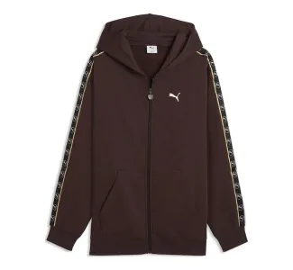 PUMA Tape Ζακέτα με Κουκούλα Καφέ