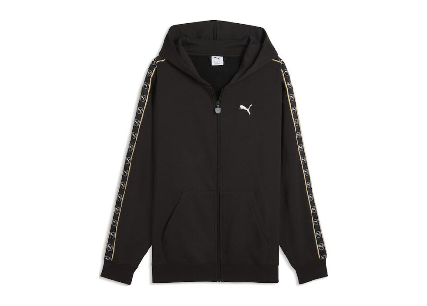 PUMA Tape Ζακέτα με Κουκούλα Μαύρη
