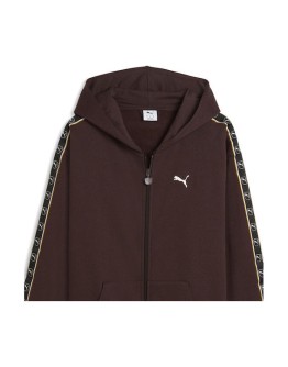 PUMA Tape Ζακέτα με Κουκούλα Καφέ