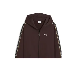 PUMA Tape Ζακέτα με Κουκούλα Καφέ
