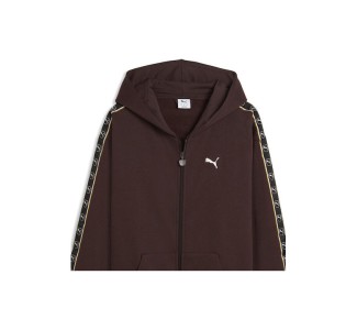 PUMA Tape Ζακέτα με Κουκούλα Καφέ