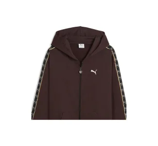 PUMA Tape Ζακέτα με Κουκούλα Καφέ