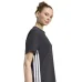 Adidas Γυναικείο Φόρεμα Ριγέ Μαύρο