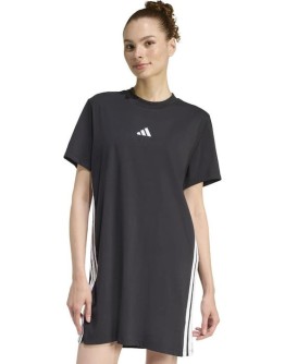 Adidas Γυναικείο Φόρεμα Ριγέ Μαύρο