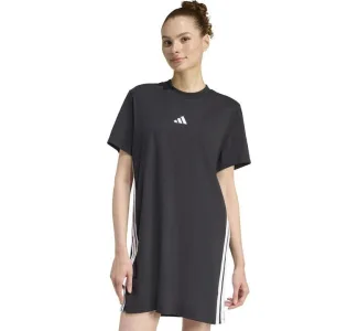 Adidas Γυναικείο Φόρεμα Ριγέ Μαύρο