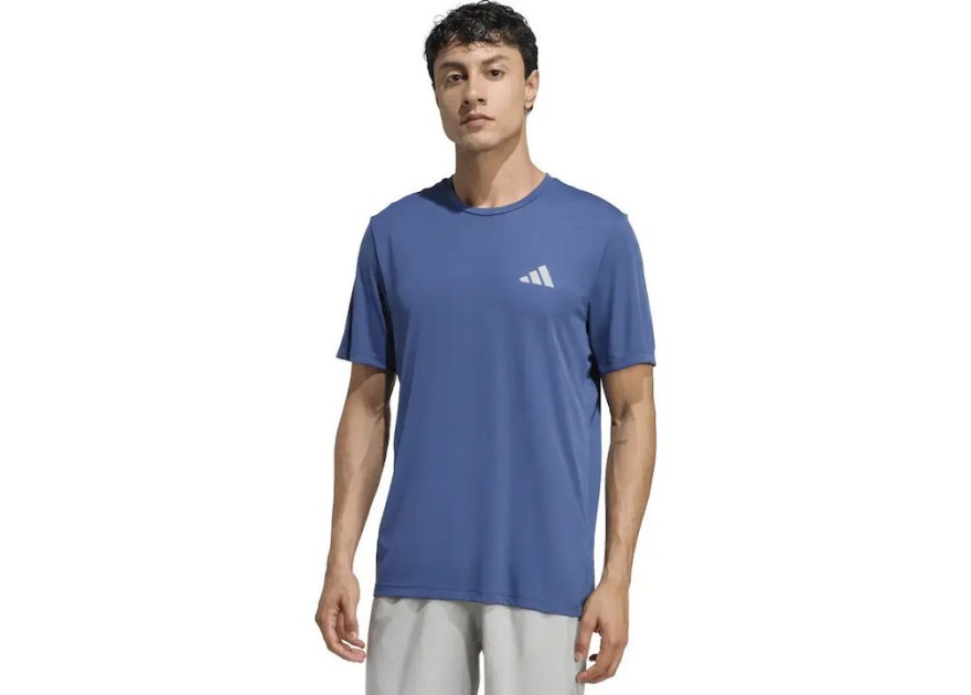 Adidas Ess Αθλητικό T-shirt Navy Μπλε