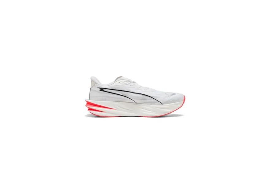 PUMA Deviate Pure Ανδρικά Αθλητικά Παπούτσια Running White / Ultra Red / Silver