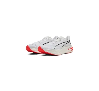 PUMA Deviate Pure Ανδρικά Αθλητικά Παπούτσια Running White / Ultra Red / Silver