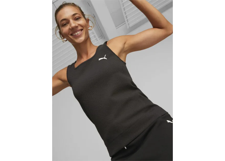 Puma Αμάνικη Γυναικεία Αθλητική Μπλούζα Μαύρη