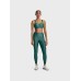 Under Armour Heat Gear 7/8 Training Γυναικείο Cropped Κολάν Γυαλιστερό & Ψηλόμεσο Coastal Teal / White