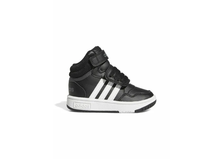 Adidas Αθλητικά Παιδικά Παπούτσια Μπάσκετ Hoops Mid 3 Core Black / Cloud White / Grey Six