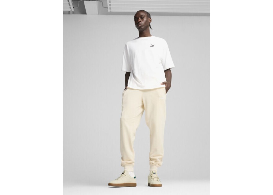 Puma Essentials Ανδρικό Παντελόνι Φόρμας με Λάστιχο Μπεζ