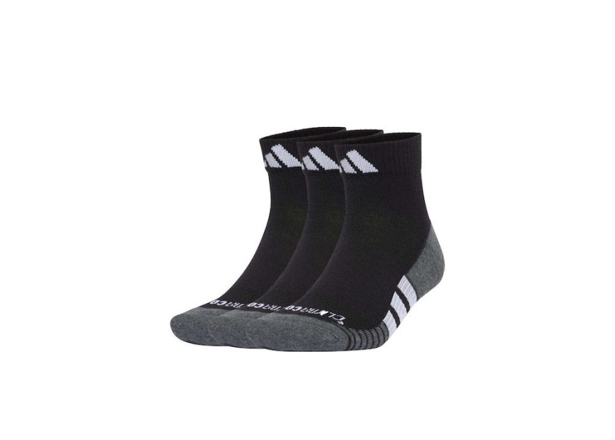 Adidas Cushioned Running Κάλτσες Μαύρες 3 Ζεύγη