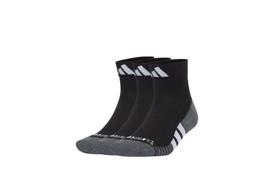 Adidas Cushioned Running Κάλτσες Μαύρες 3 Ζεύγη