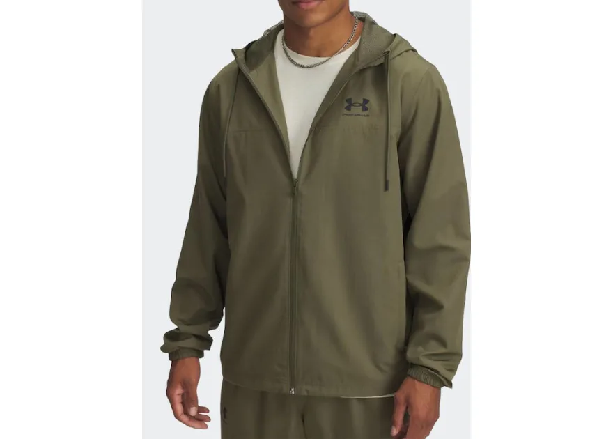 Under Armour Μπουφάν Αντιανεμικό Green