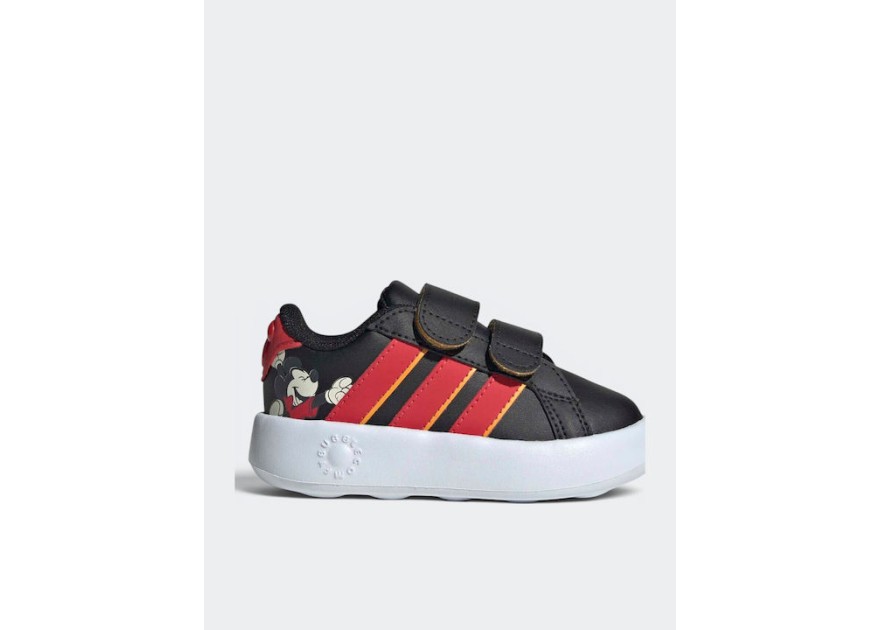 Adidas Grand Court Mickey Παιδικά Sneakers με Σκρατς Μαύρα