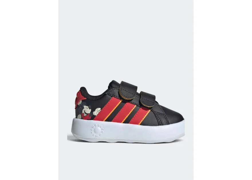 Adidas Grand Court Mickey Παιδικά Sneakers με Σκρατς Μαύρα