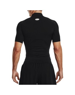 Under Armour Μονόχρωμο Μπλουζάκι Συμπίεσης με Ψηλό Λαιμό και Κοντά Μανίκια Ανδρικό Τοπ