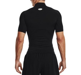 Under Armour Μονόχρωμο Μπλουζάκι Συμπίεσης με Ψηλό Λαιμό και Κοντά Μανίκια Ανδρικό Τοπ