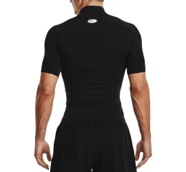 Under Armour Μονόχρωμο Μπλουζάκι Συμπίεσης με Ψηλό Λαιμό και Κοντά Μανίκια Ανδρικό Τοπ