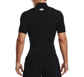Under Armour Μονόχρωμο Μπλουζάκι Συμπίεσης με Ψηλό Λαιμό και Κοντά Μανίκια Ανδρικό Τοπ
