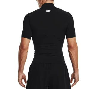 Under Armour Μονόχρωμο Μπλουζάκι Συμπίεσης με Ψηλό Λαιμό και Κοντά Μανίκια Ανδρικό Τοπ