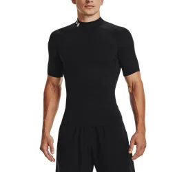 Under Armour Μονόχρωμο Μπλουζάκι Συμπίεσης με Ψηλό Λαιμό και Κοντά Μανίκια Ανδρικό Τοπ