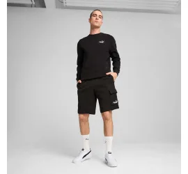 Puma Men's Essentials No1 Logo Cargo 10inch Shorts Μαύρο