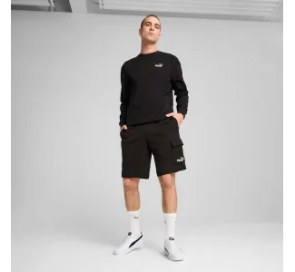 Puma Men's Essentials No1 Logo Cargo 10inch Shorts Μαύρο