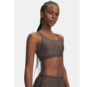 Under Armour Crossback Mid Bra Γυναικείο Μπουστάκι Καφέ