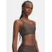 Under Armour Crossback Mid Bra Γυναικείο Μπουστάκι Καφέ