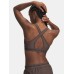 Under Armour Crossback Mid Bra Γυναικείο Μπουστάκι Καφέ