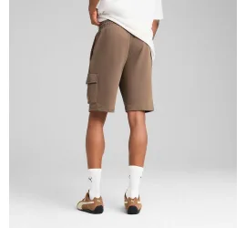 Puma Men's Essentials No1 Logo Cargo 10inch Shorts Μπεζ