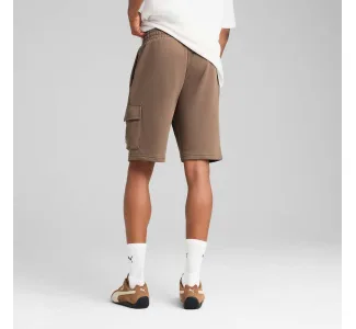 Puma Men's Essentials No1 Logo Cargo 10inch Shorts Μπεζ