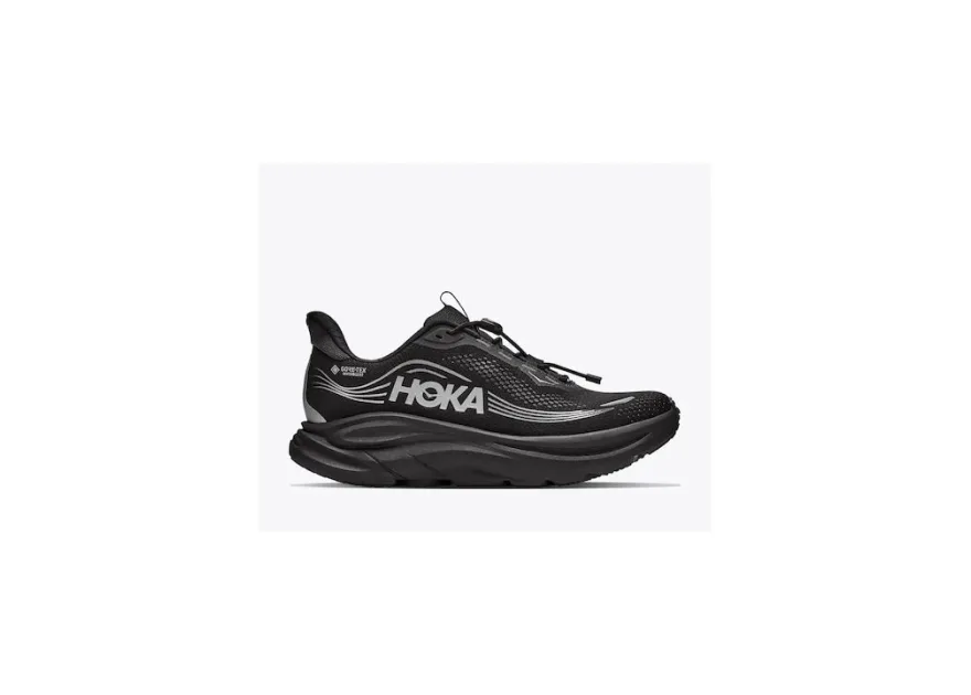 HOKA Clifton 11 Ανδρικά Αθλητικά Παπούτσια Running Αδιάβροχα με Μεμβράνη Gore-Tex Μαύρα