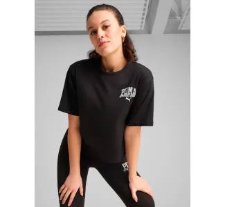Puma Γυναικείο Crop T-shirt Μαύρο