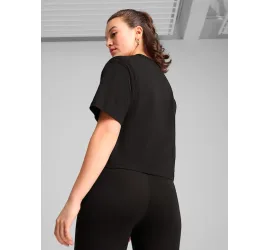 Puma Γυναικείο Crop T-shirt Μαύρο
