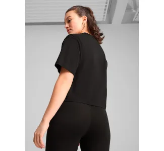 Puma Γυναικείο Crop T-shirt Μαύρο