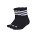 Adidas Mid Αθλητικές Κάλτσες Μαύρες 3 Ζεύγη