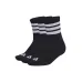 Adidas Mid Αθλητικές Κάλτσες Μαύρες 3 Ζεύγη