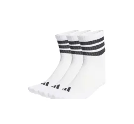 Adidas Mid Αθλητικές Κάλτσες Λευκές 3 Ζεύγη