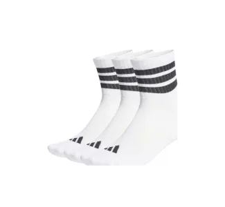 Adidas Mid Αθλητικές Κάλτσες Λευκές 3 Ζεύγη