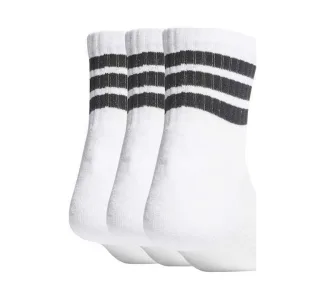 Adidas Mid Αθλητικές Κάλτσες Λευκές 3 Ζεύγη