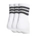 Adidas Mid Αθλητικές Κάλτσες Λευκές 3 Ζεύγη
