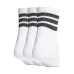 Adidas Mid Αθλητικές Κάλτσες Λευκές 3 Ζεύγη
