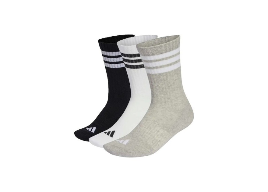 Adidas Essentials Αθλητικές Κάλτσες Μαύρες 3 Ζεύγη