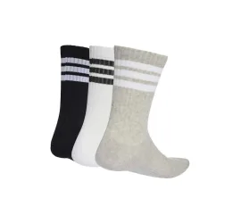 Adidas Essentials Αθλητικές Κάλτσες Μαύρες 3 Ζεύγη