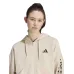 Adidas Essentials Γυναικεία Ζακέτα Φούτερ French Terry με Κουκούλα Εκρού