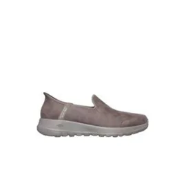 Skechers Go Walk Joy Γυναικεία Slip-On Δερμάτινα Καφέ