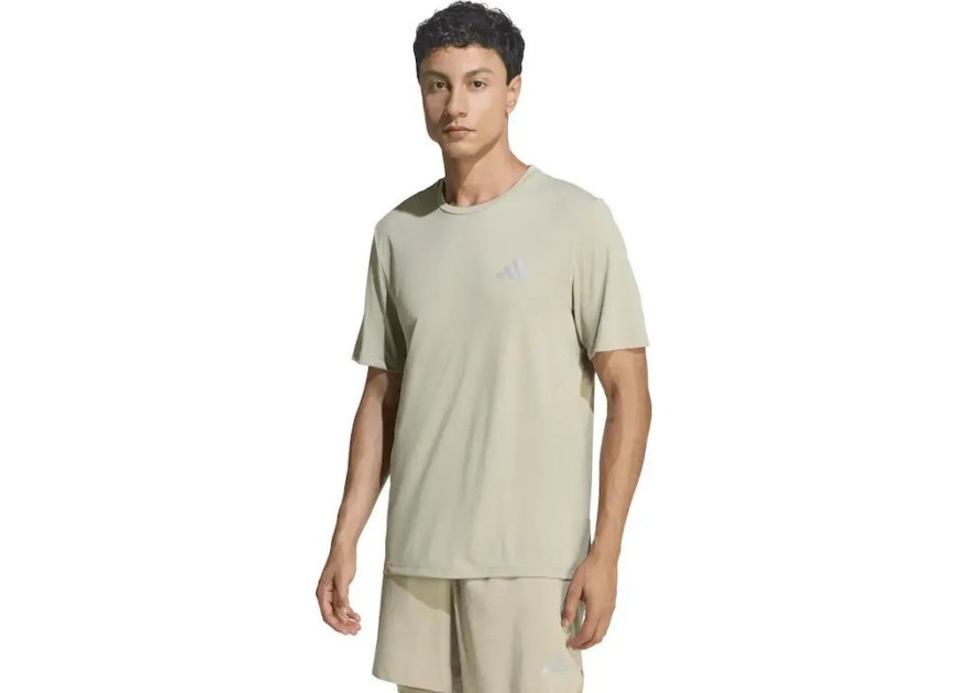 Adidas Ess Αθλητικό T-shirt Μπεζ